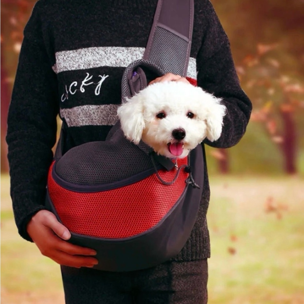 Doggy / Cat Sling Carrier.
Size: Small color:Red.
